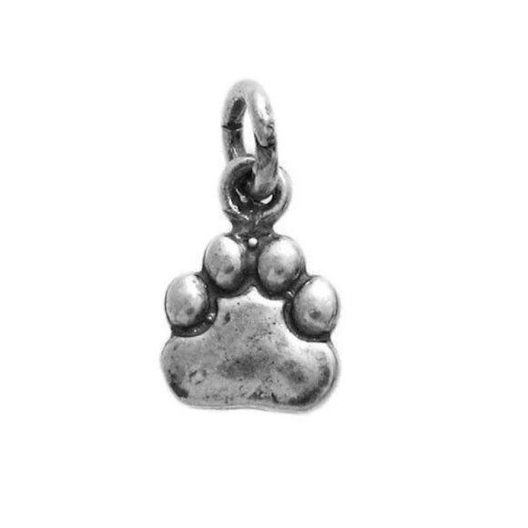 BEAR (MAYBE YOGI'S) PAW PRINT CHARM IN STERLING SILVER. - Picture 1 of 2